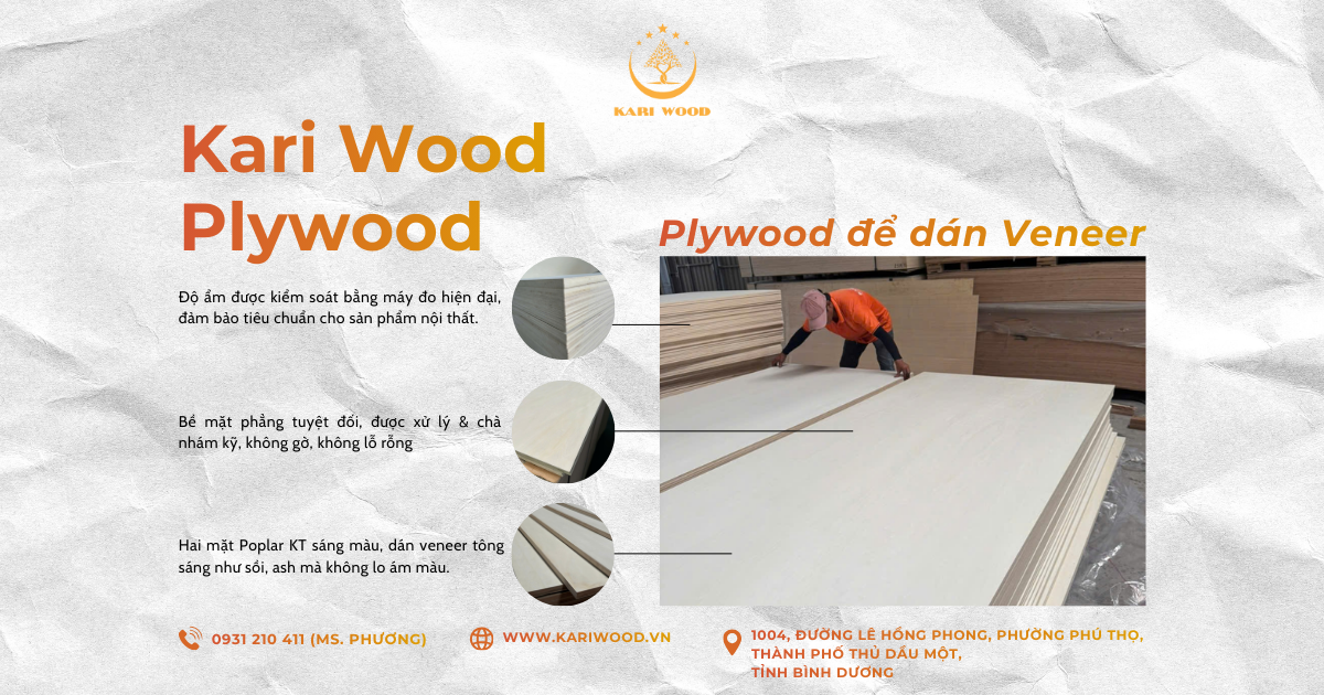 Plywood để dán Veneer