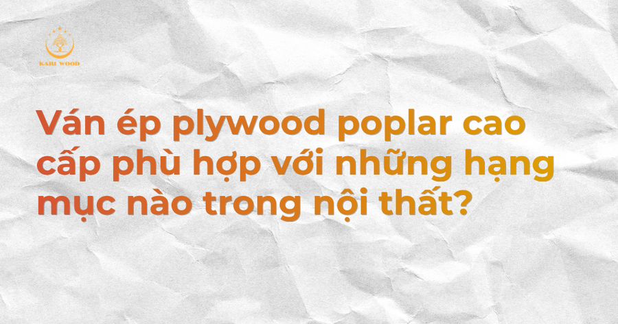 Ván ép plywood poplar cao cấp phù hợp với những hạng mục nào trong nội thất?