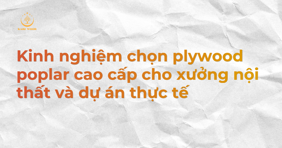Kinh nghiệm chọn plywood poplar cao cấp cho xưởng nội thất và dự án thực tế