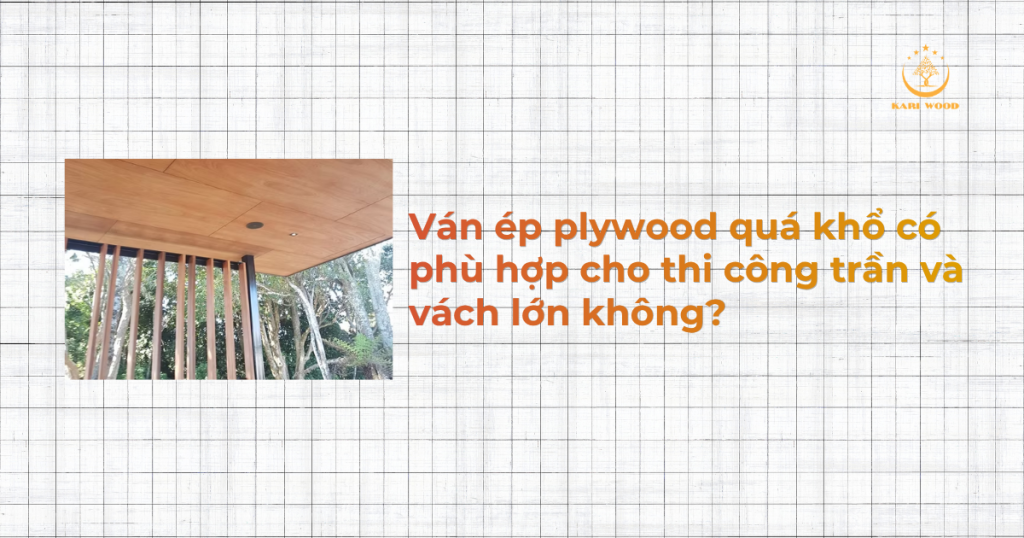 Ván ép plywood quá khổ có phù hợp cho thi công trần và vách lớn không?