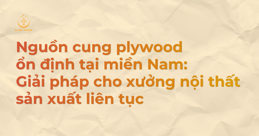 Nguồn cung plywood ổn định tại miền Nam: Giải pháp cho xưởng nội thất sản xuất liên tục
