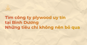 Tìm công ty plywood uy tín tại Bình Dương: Những tiêu chí không nên bỏ qua