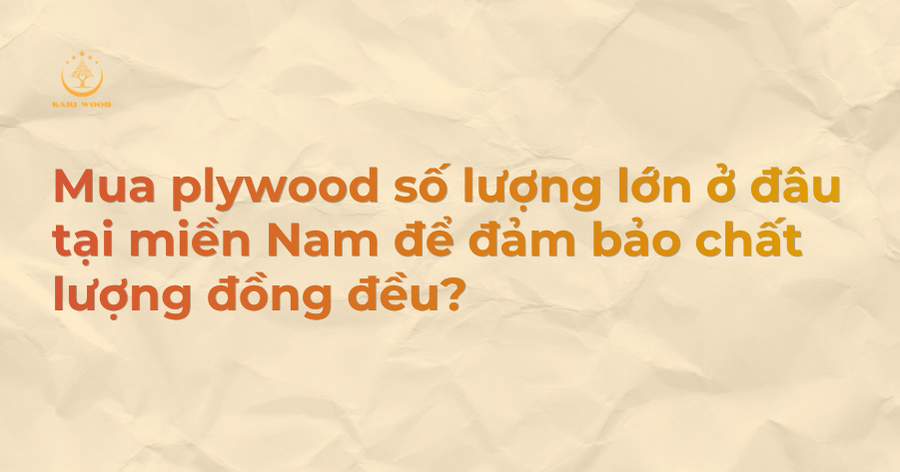 Mua plywood số lượng lớn ở đâu tại miền Nam để đảm bảo chất lượng đồng đều?