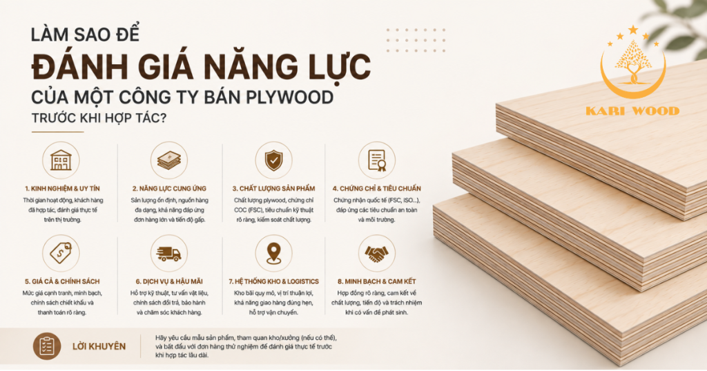 Làm sao để đánh giá năng lực của một công ty bán plywood trước khi hợp tác?