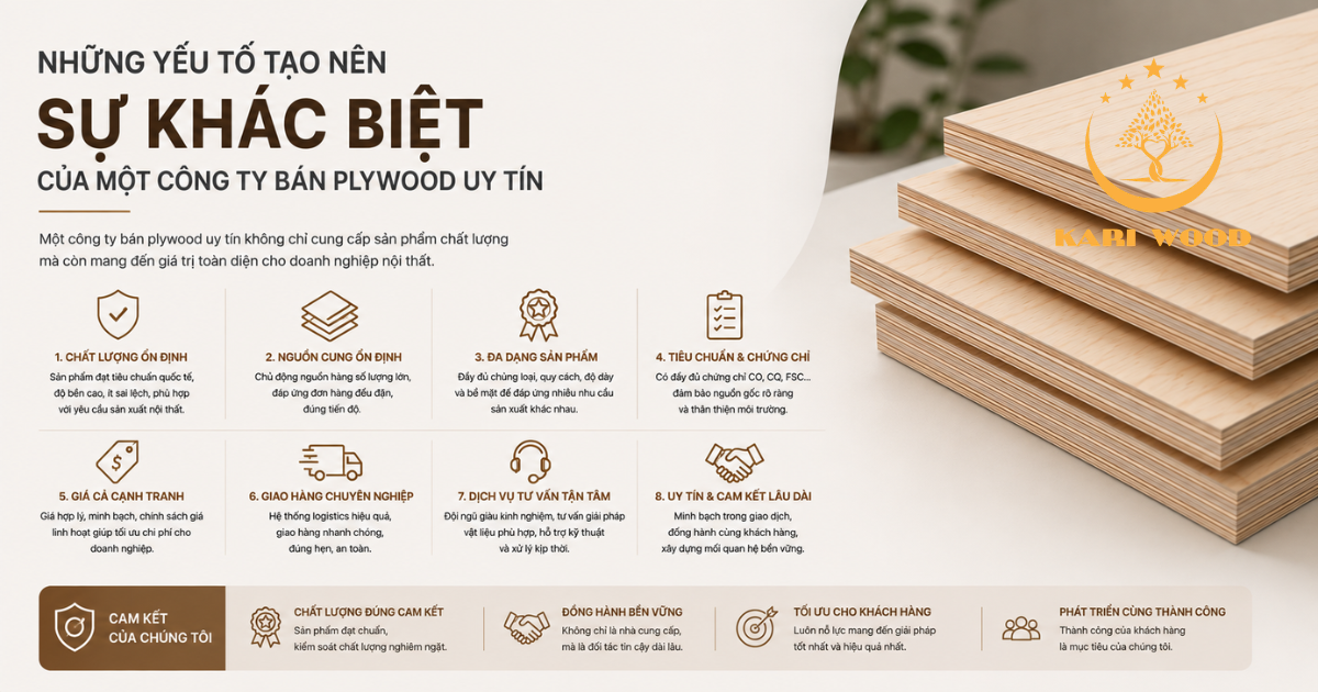 Những yếu tố tạo nên sự khác biệt của một công ty bán plywood uy tín