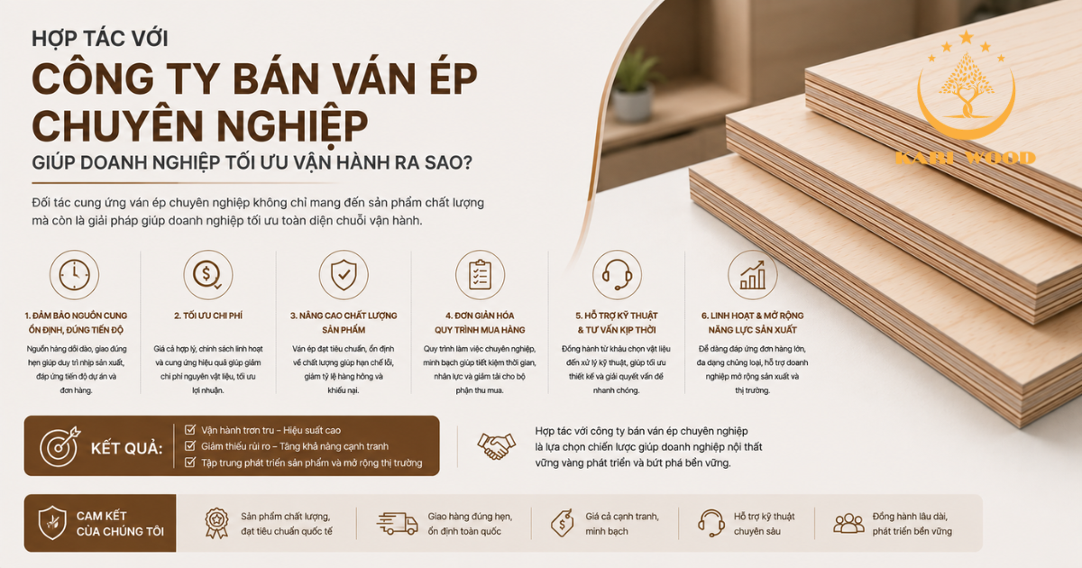 Hợp tác với công ty bán ván ép chuyên nghiệp giúp doanh nghiệp tối ưu vận hành ra sao?