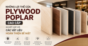 Những lợi thế của plywood poplar cao cấp khi kết hợp với các vật liệu hoàn thiện bề mặt